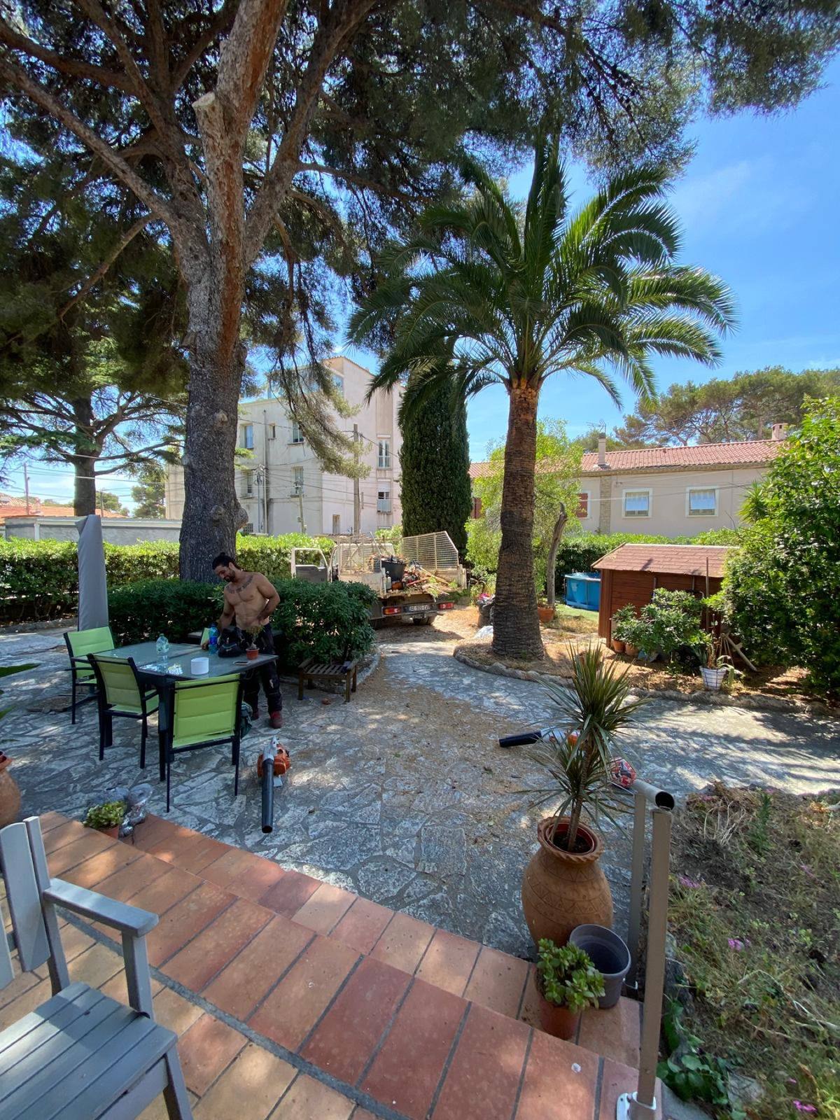 Jardin paysager entretenu